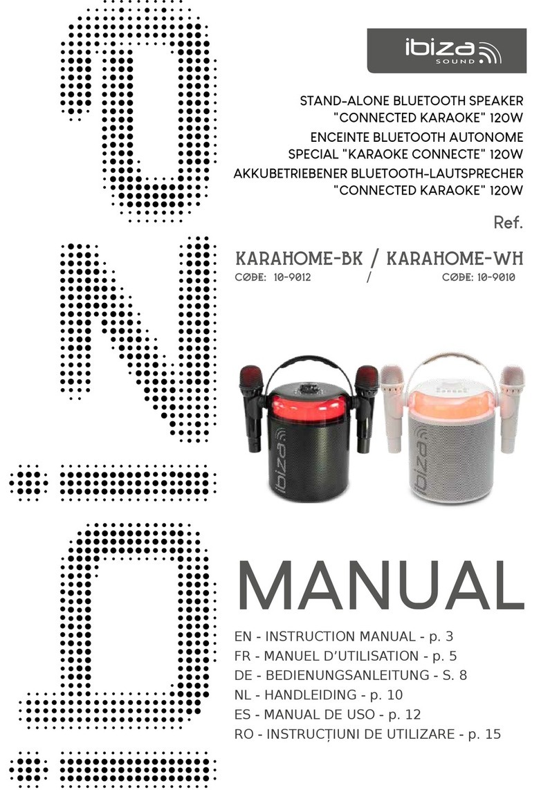 Ibiza sound KARAHOME-BK instruction manual