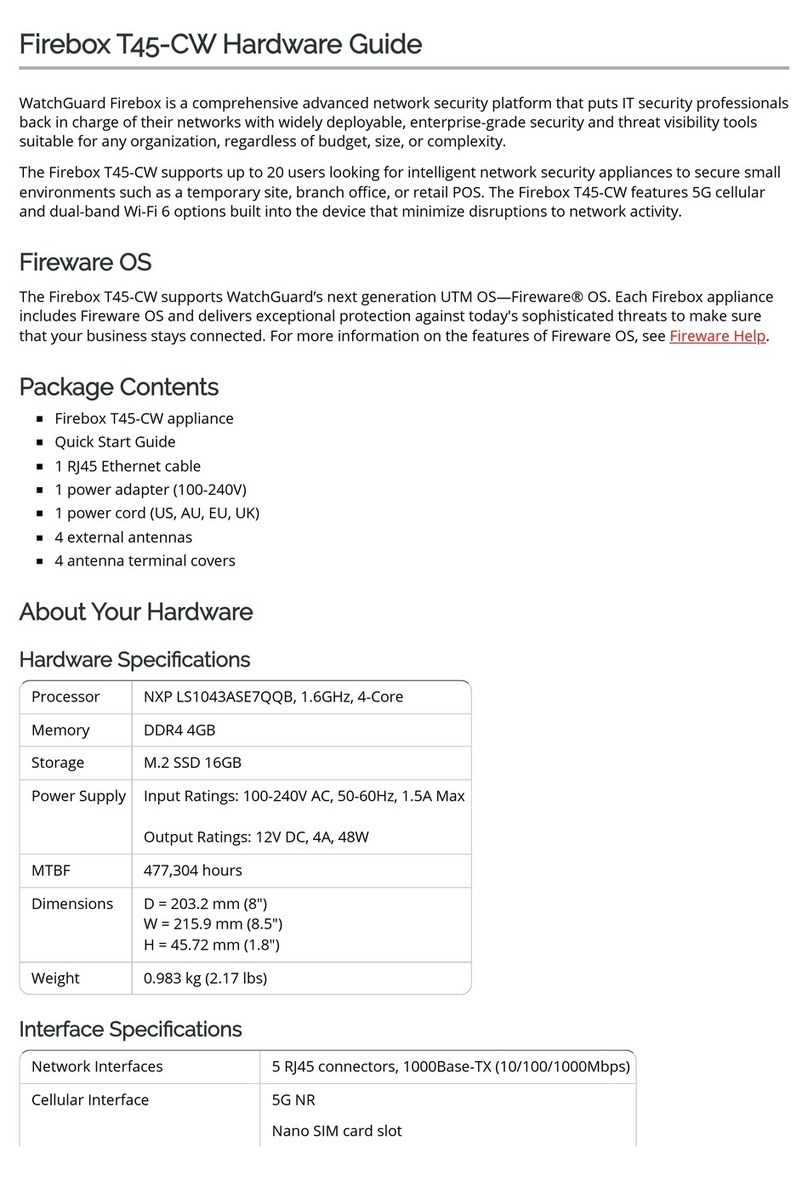 Watchguard Firebox T45-CW Installation instructions