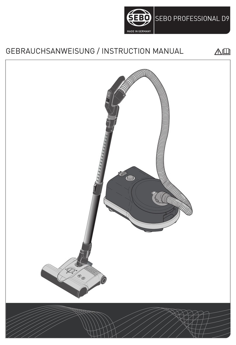 Sebo PROFESSIONAL D9 instruction manual