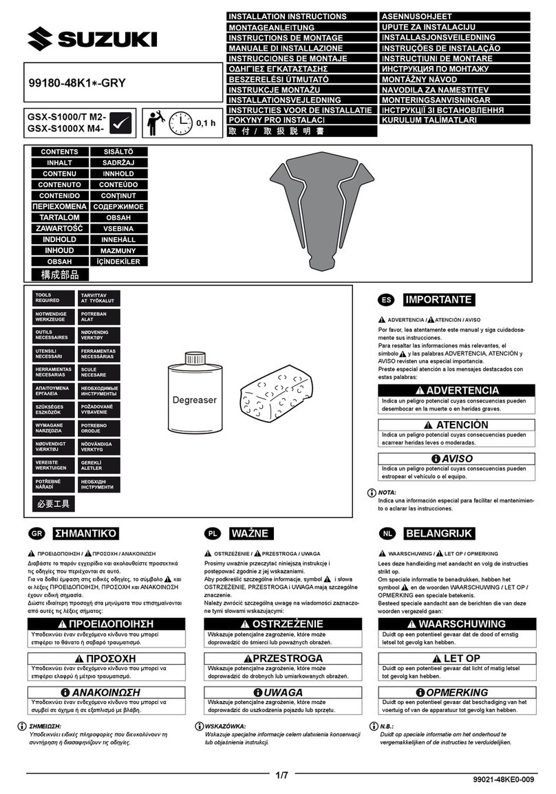 Suzuki 99180-48K1 GRY Serries installation instructions