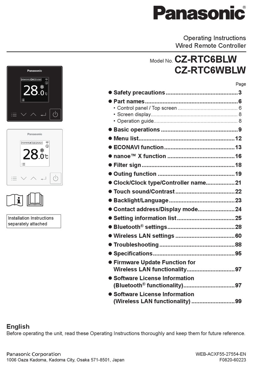 Panasonic CZ-RTC6WBLW operating instructions