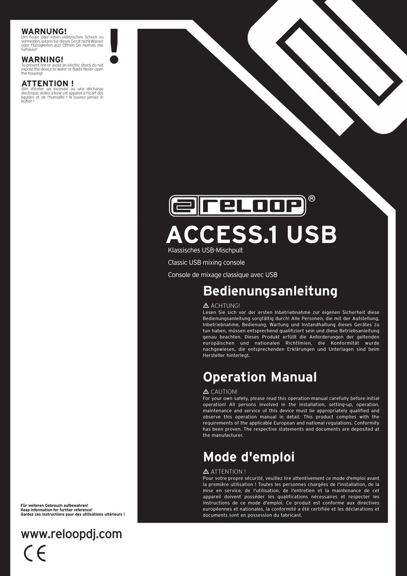 Reloop ACCESS.1 USB User manual