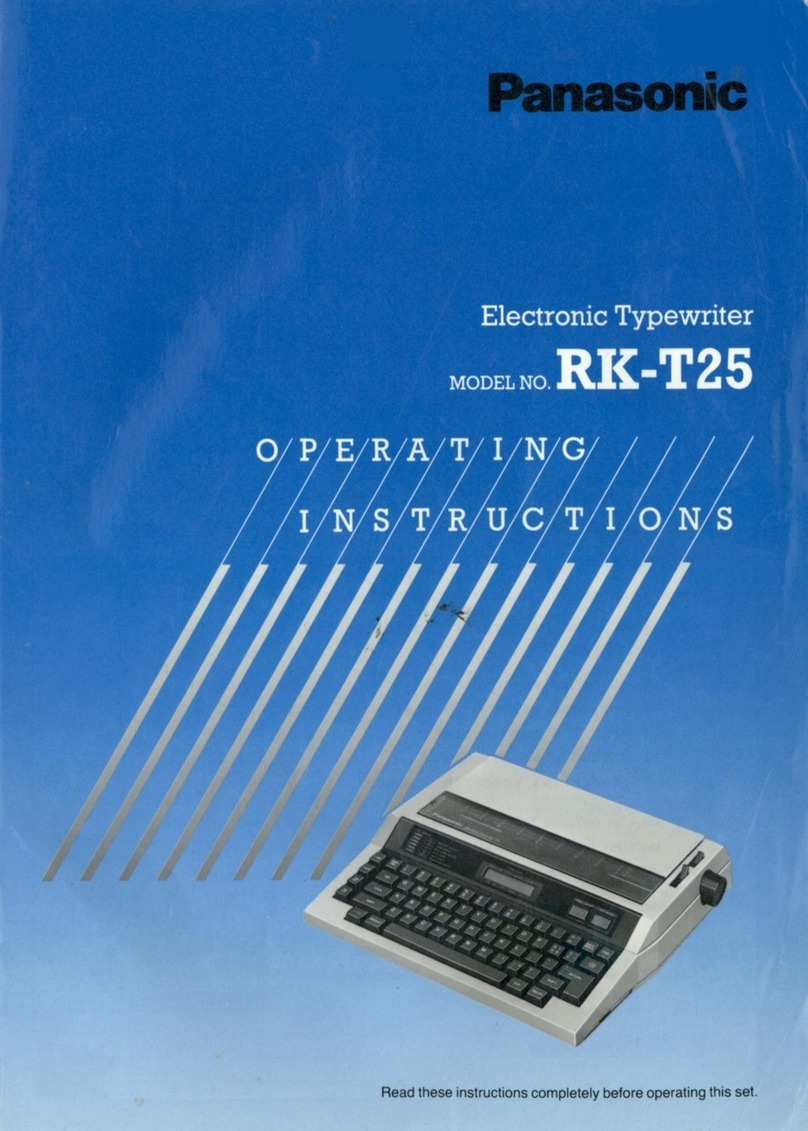 Panasonic RK-T25 operating instructions