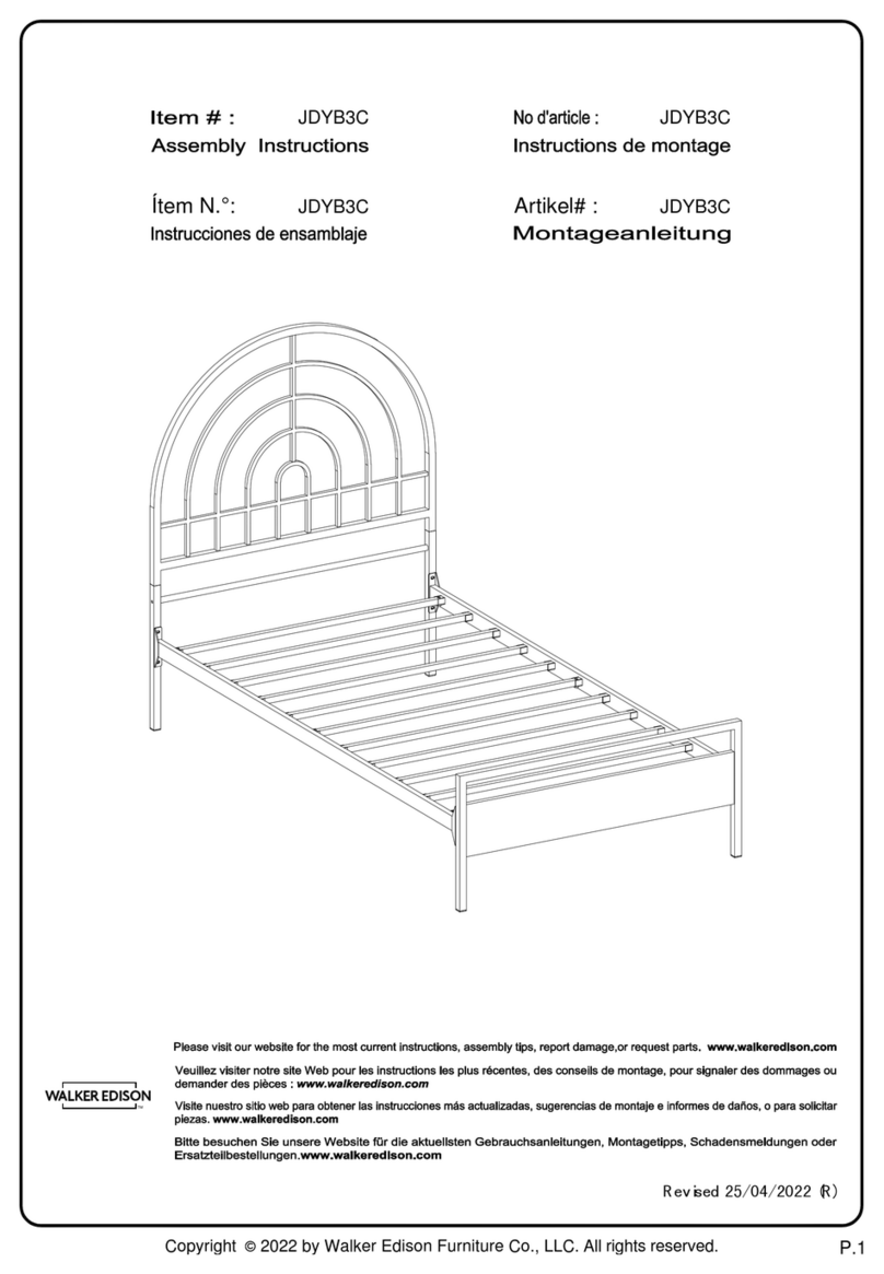 Walker Edison Contemporary JDYB3C User manual