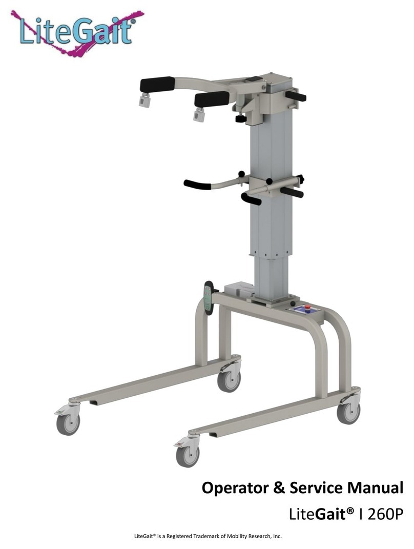 Mobility Research LiteGait 200P Operators & service manual