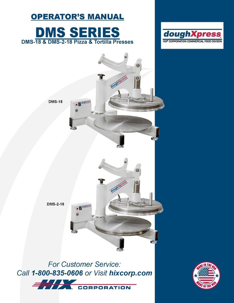 Hix dough Xpress DMS Series User manual
