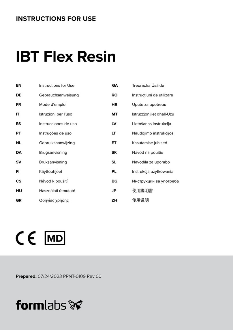 formlabs IBT Flex Resin Instructions for use