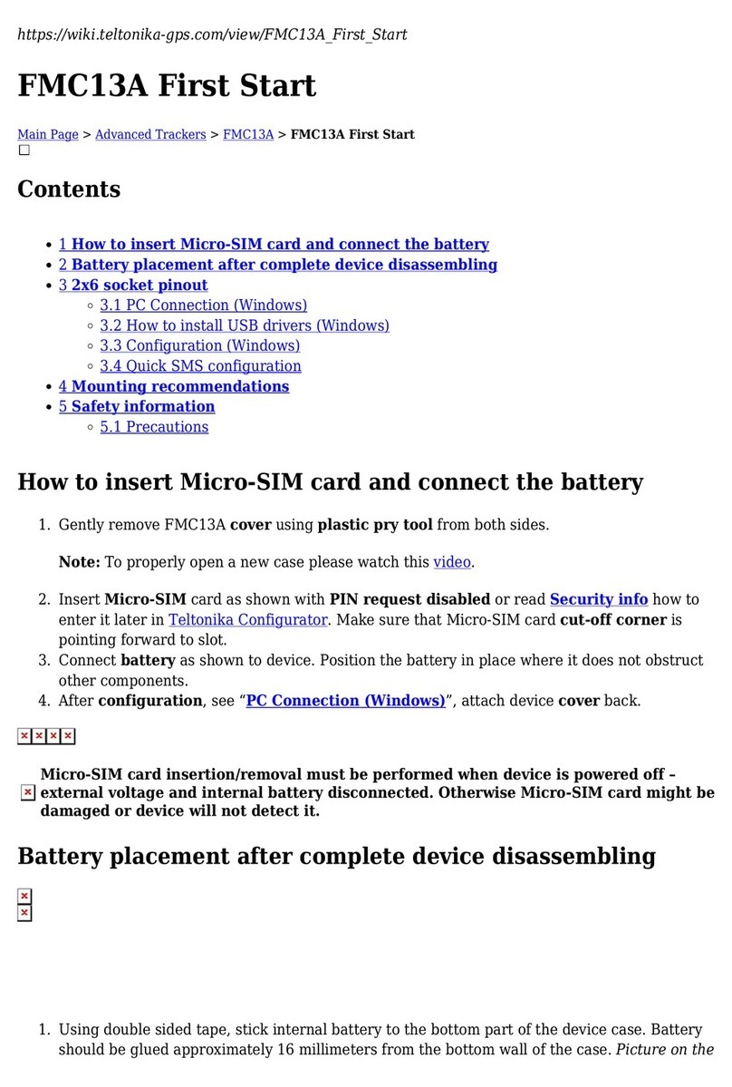 Teltonika FMC13A User manual