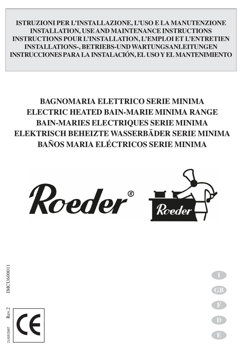 Roeder BE04603 Installation, use and maintenance instructions Roeder BE04603 Installation, use and maintenance instructions