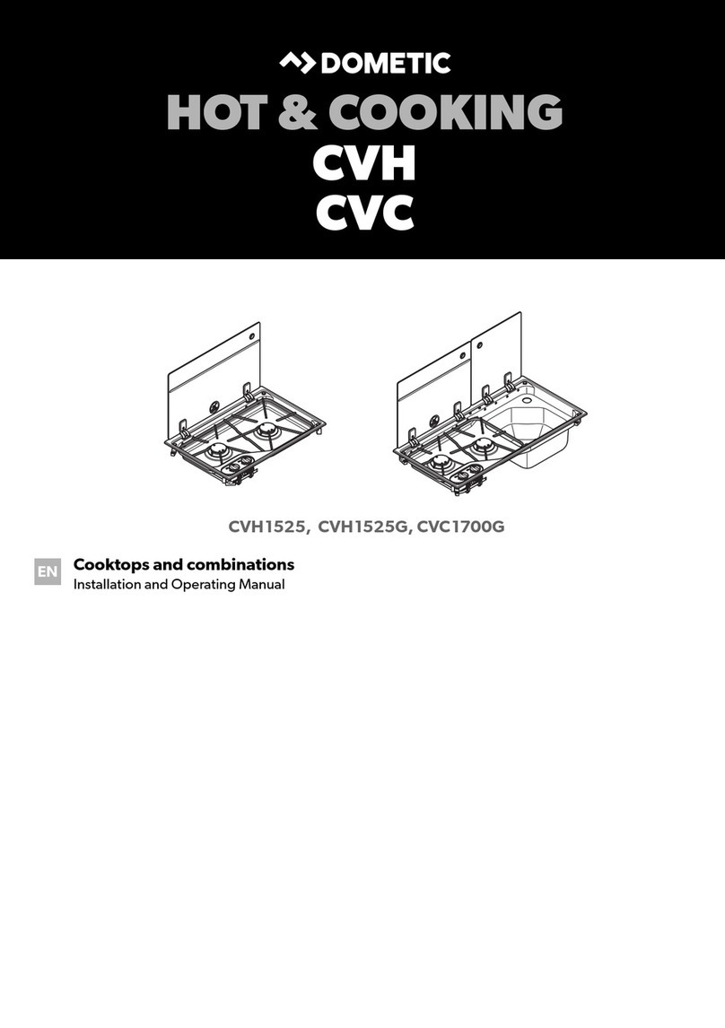 Dometic CVH1525 Installation and operating manual