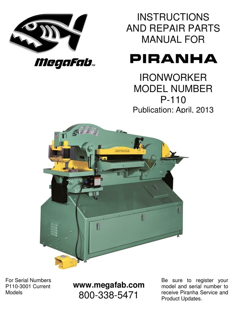 Piranha MegaFab P-110 Instruction And Repair Parts Manual