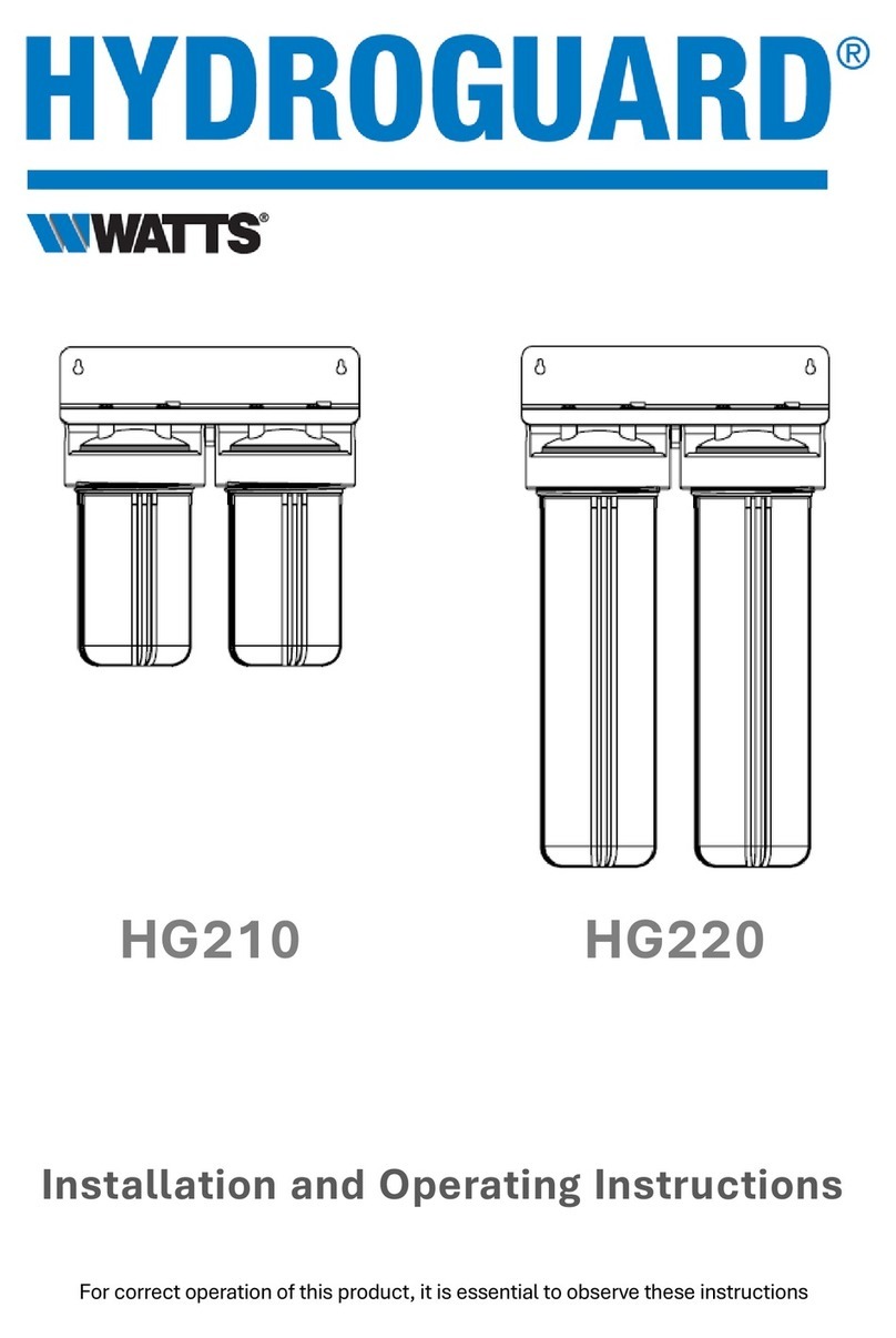 Watts HYDROGUARD HG210 Installation and operating instructions