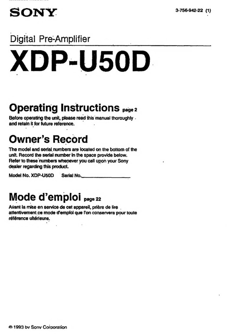 Sony XDP-U50D User manual