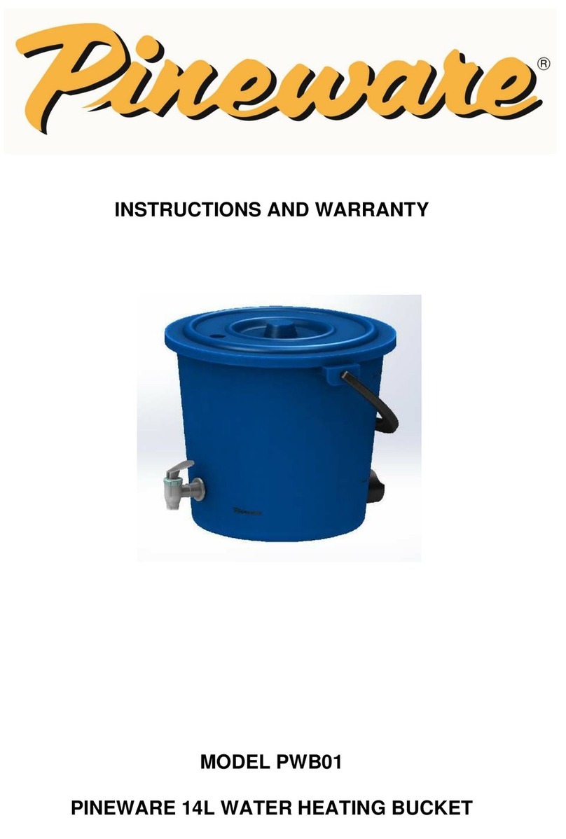 Pineware PWB01 Instructions and warranty