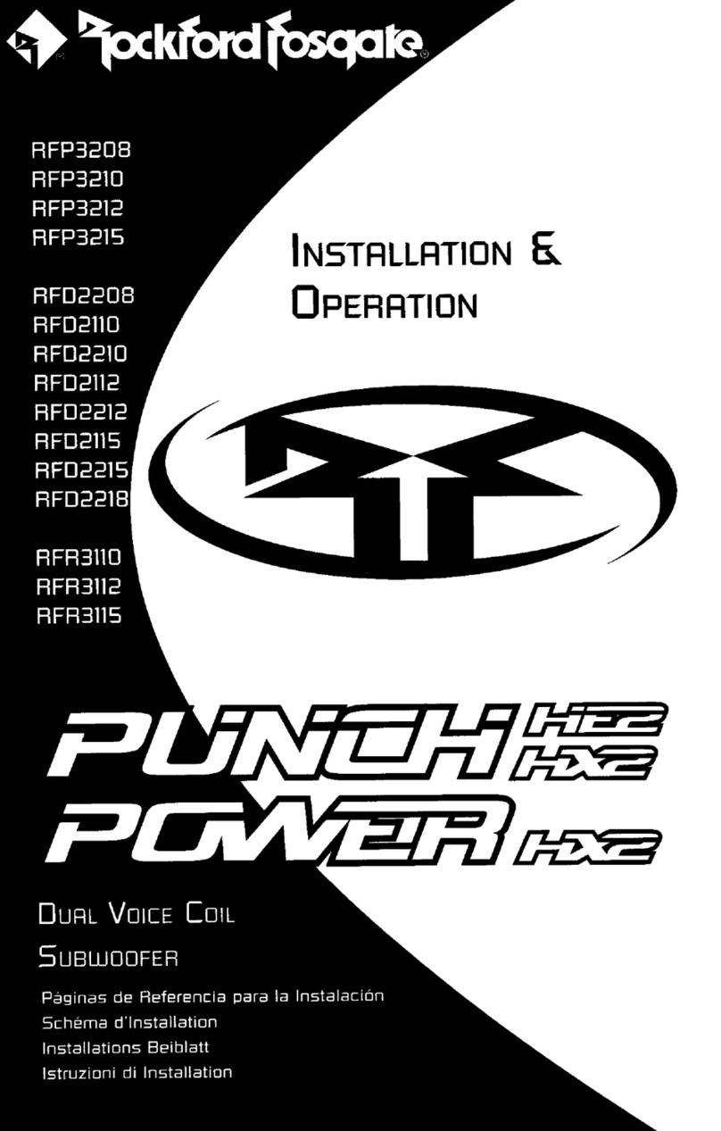 Rockford Fosgate Punch HE2 DVC Installation & operation