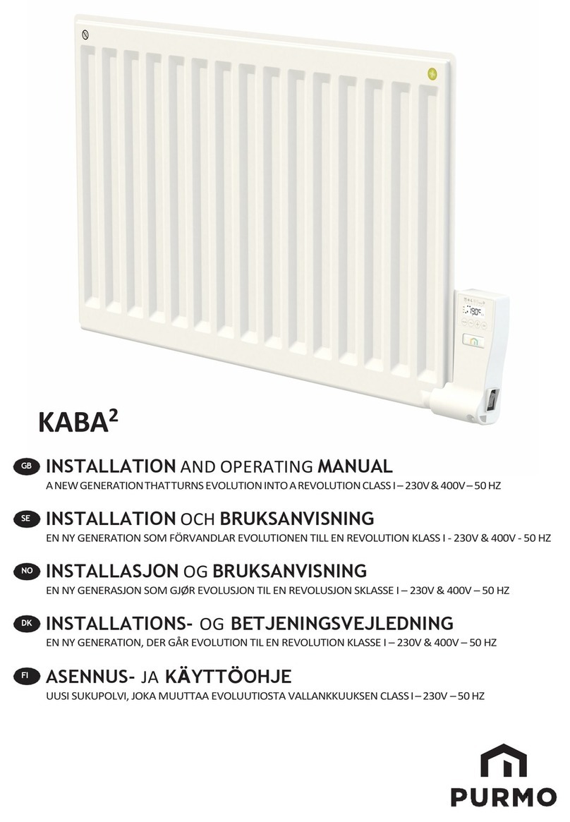 Purmo KABA2 Installation and operating manual