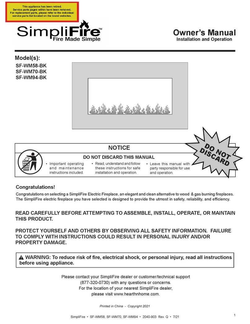 SimpliFire SF-WM58-BK User manual SimpliFire SF-WM58-BK User manual