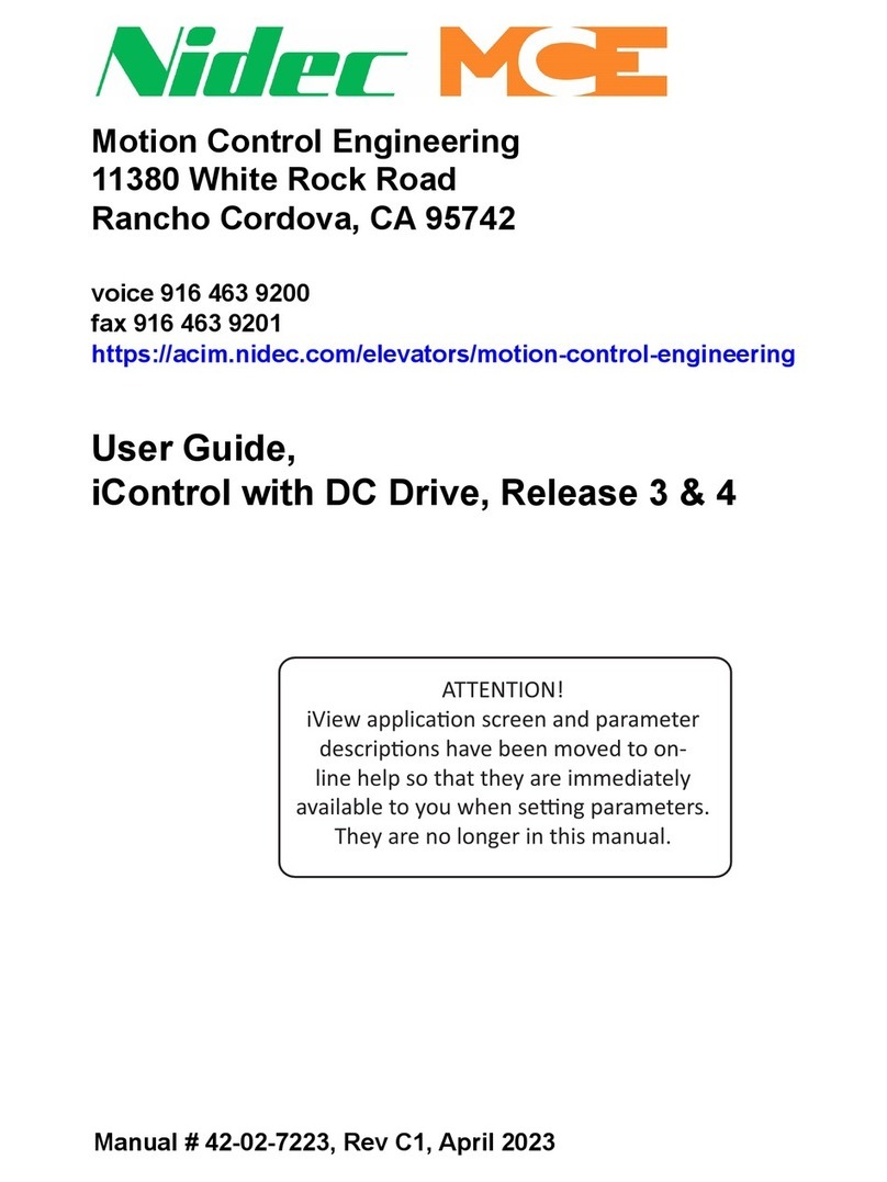 Nidec MCE iControl user guide