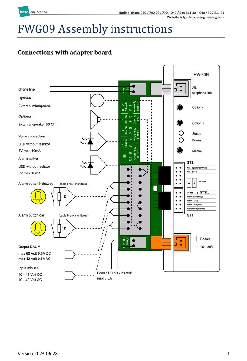 base engineering FWG09 Assembly instructions