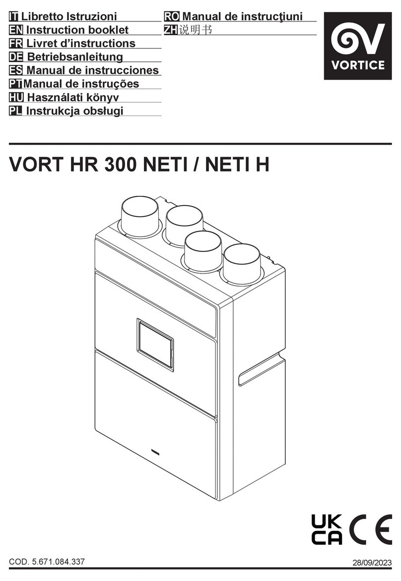Vortice VORT HR 300 NETI Instruction booklet