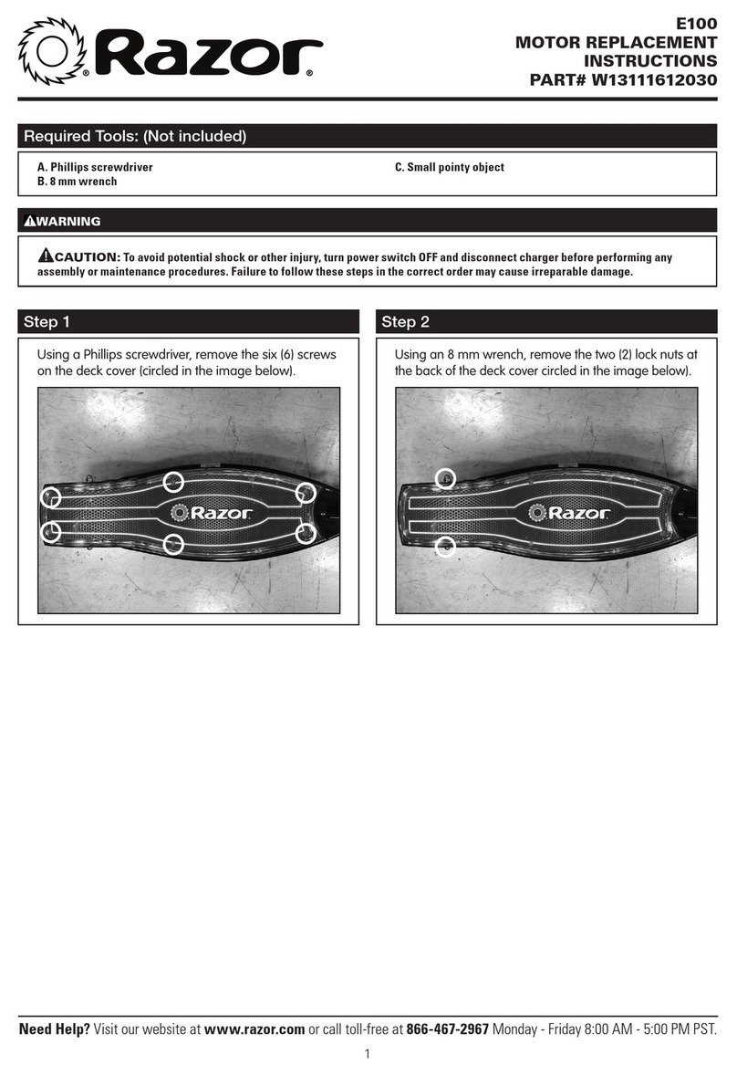 Razor E100 series User manual