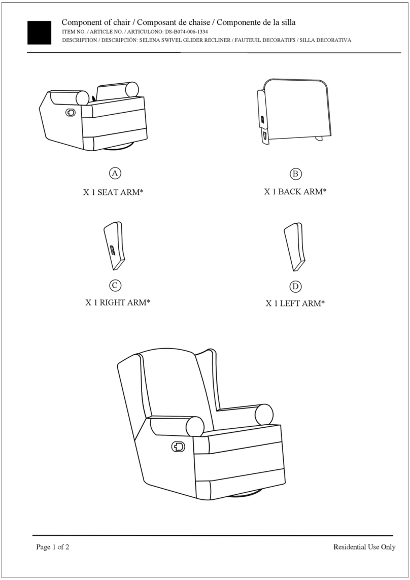 Pulaski Furniture SELENA DS-B074-006-1334 manual Pulaski Furniture SELENA DS-B074-006-1334 manual