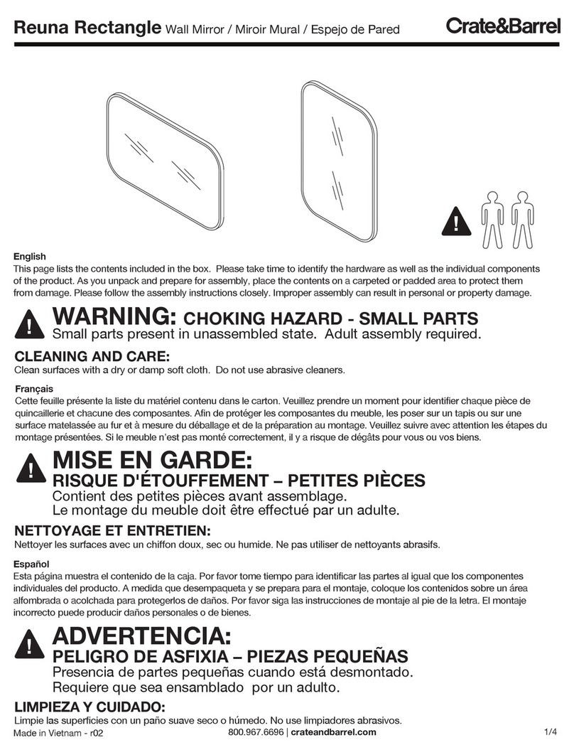 Crate&Barrel Reuna Rectangle User manual Crate&Barrel Reuna Rectangle User manual