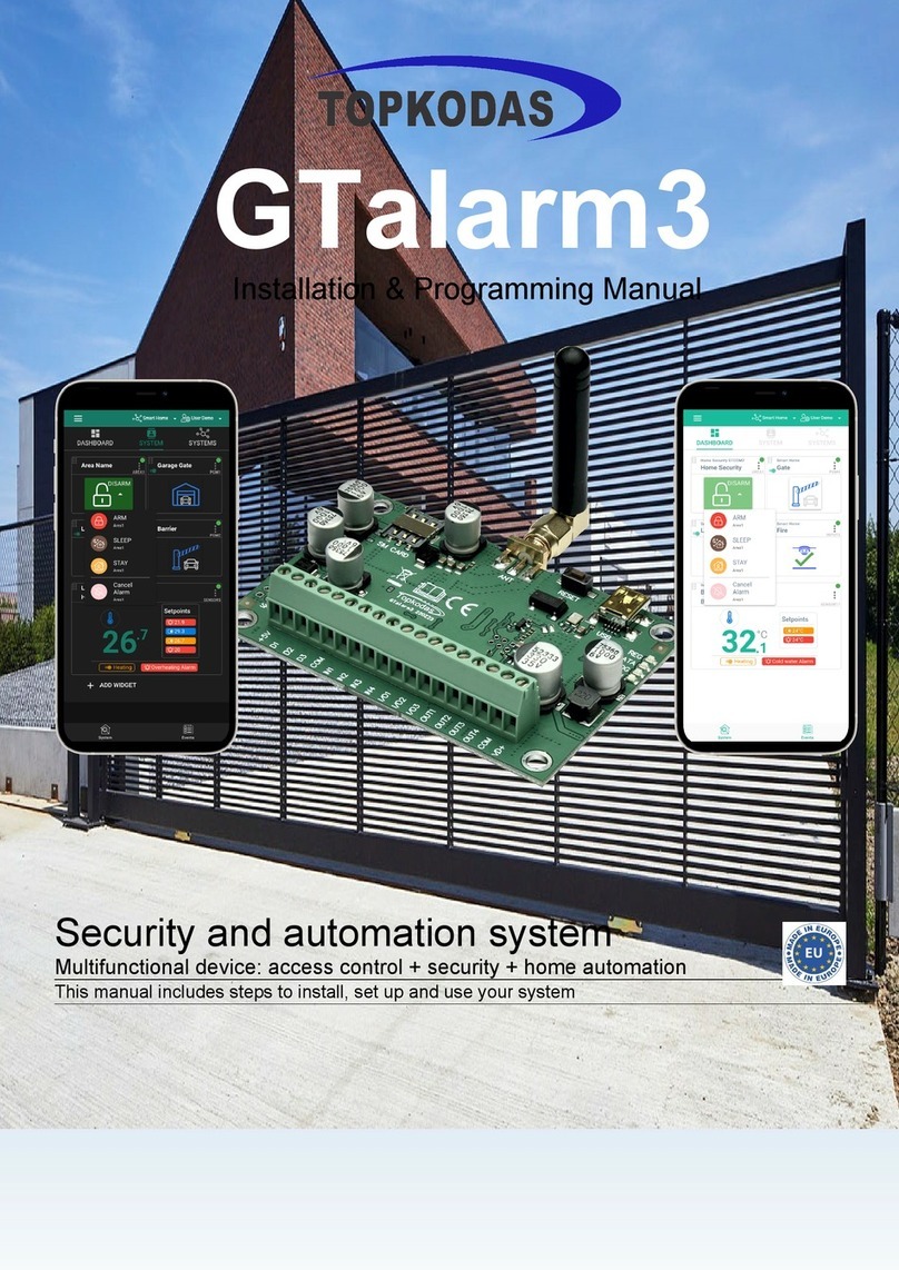 Topkodas GTalarm3 Installation & programming manual