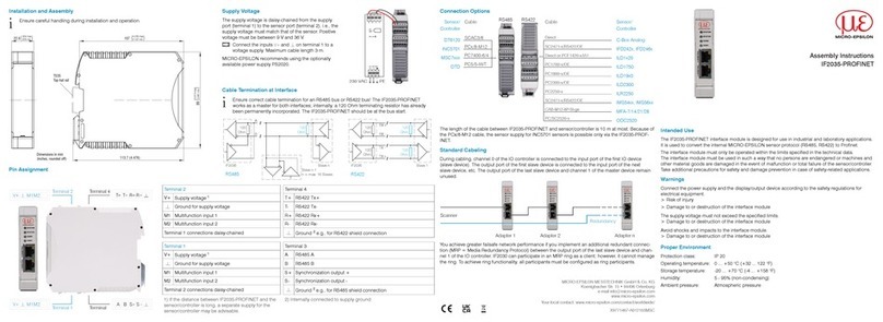 MICRO-EPSILON IF2035-PROFINET Assembly instructions