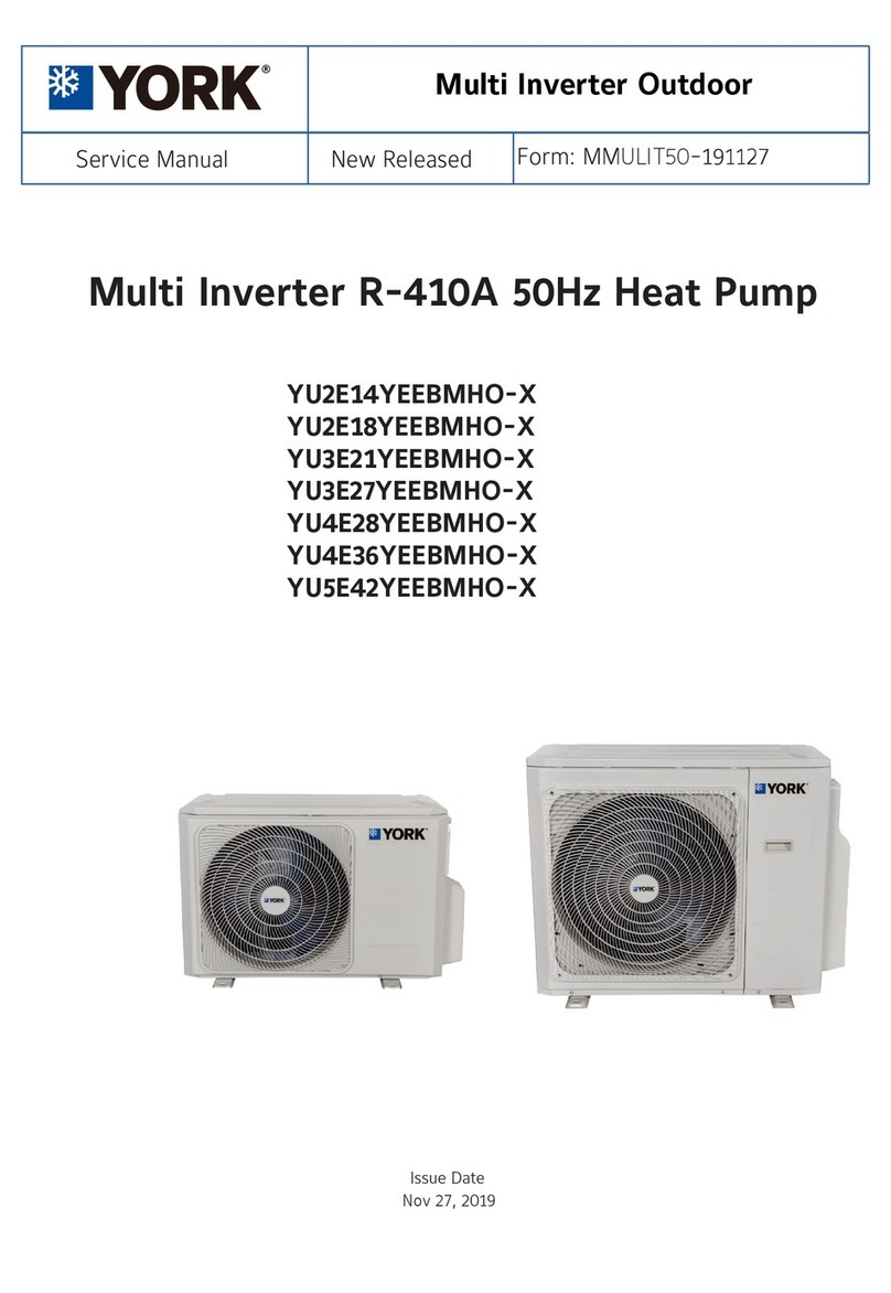 York YU2E14YEEBMHO-X User manual
