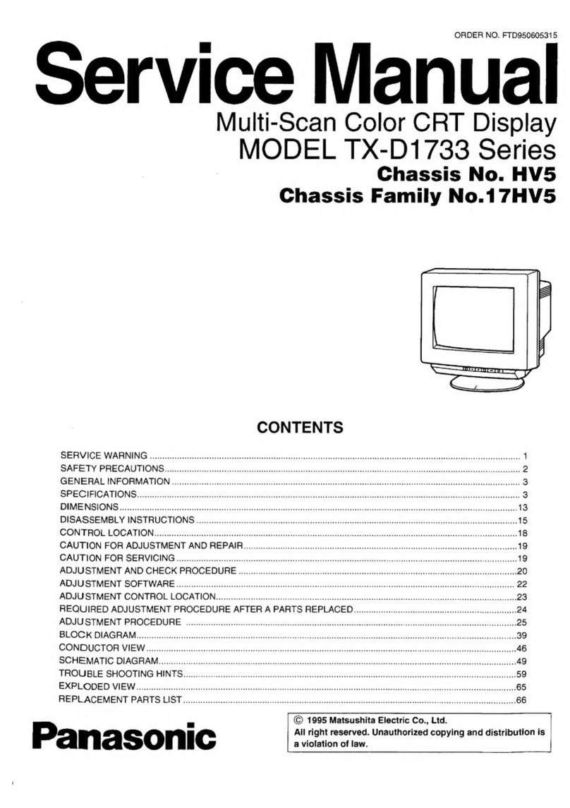 Panasonic TX-D1733 Series User manual
