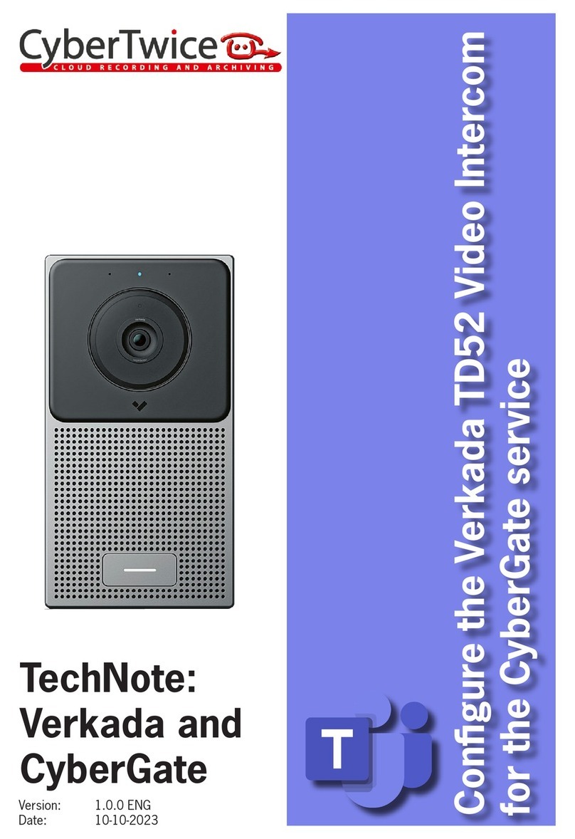 CyberTwice Verkada User manual