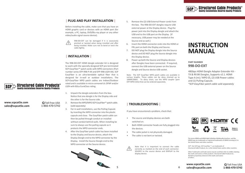 SCP 998-DO-EXT instruction manual