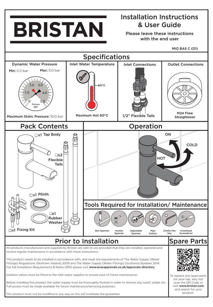 Bristan MIO BAS C (D1) Wiring diagram