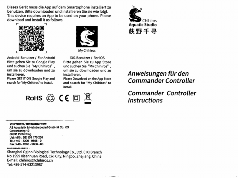 Chihiros Aquatic Studio Commander Controller instructions