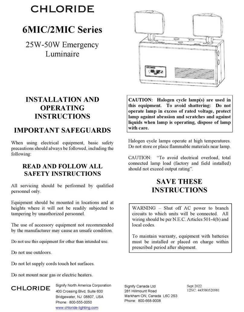 Chloride 6MIC Series Installation and operating instructions