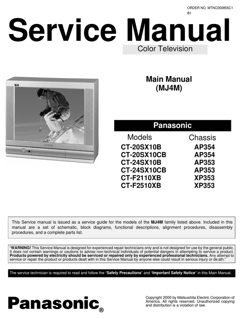 Panasonic CT20SX10B - 20" COLOR TV User manual Panasonic CT20SX10B - 20" COLOR TV User manual
