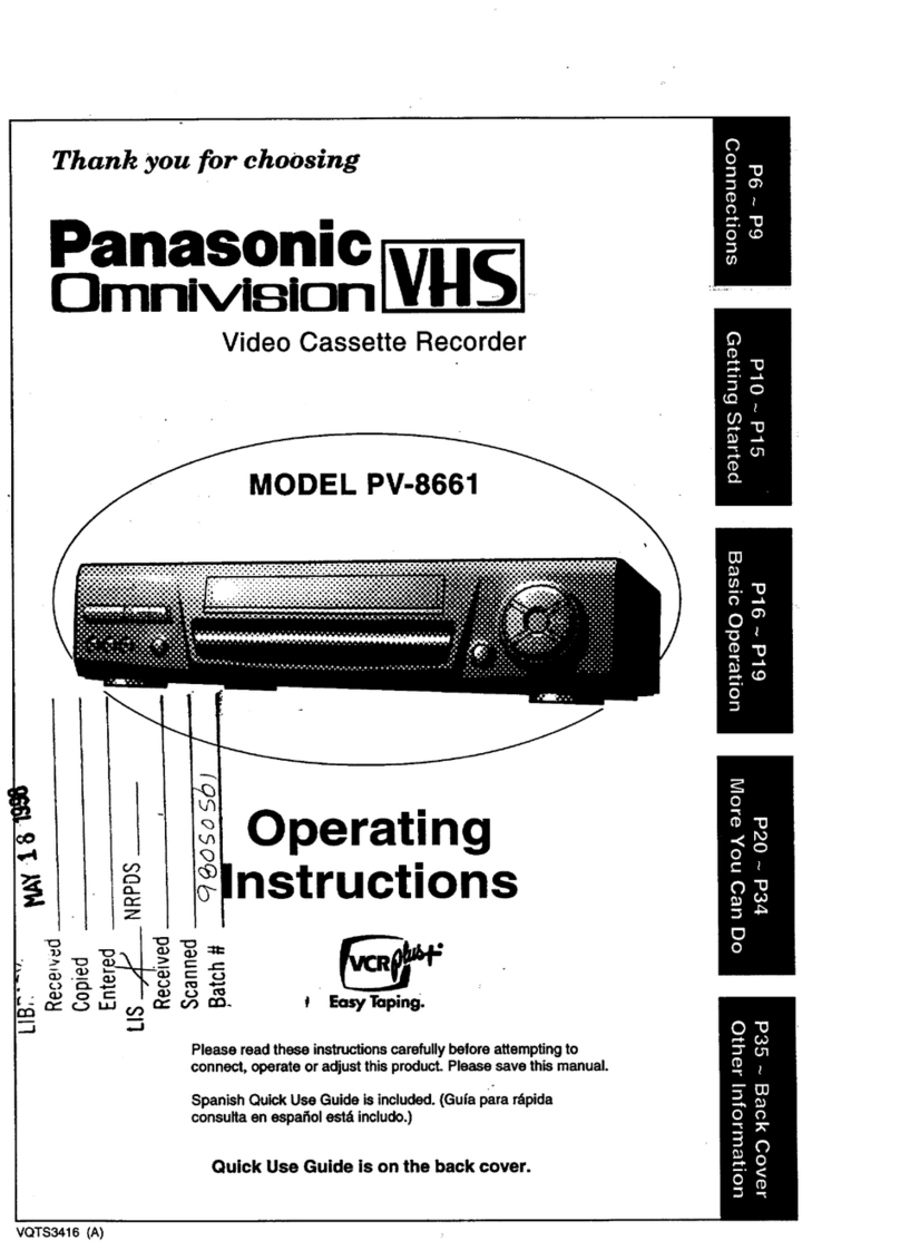 Panasonic Omnivision PV-8661 User manual