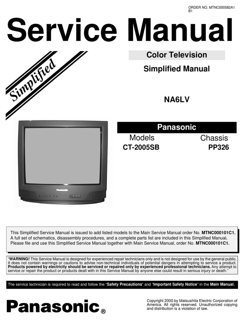 Panasonic CT2005SB - 20" COLOR TV User manual Panasonic CT2005SB - 20" COLOR TV User manual