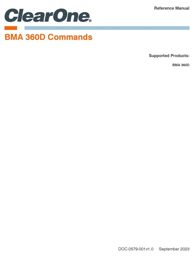 Clear One BMA 360D User manual
