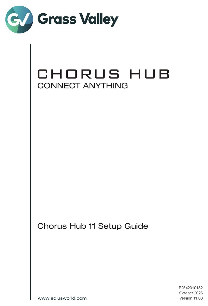 GRASS VALLEY CHORUS HUB 11 User manual