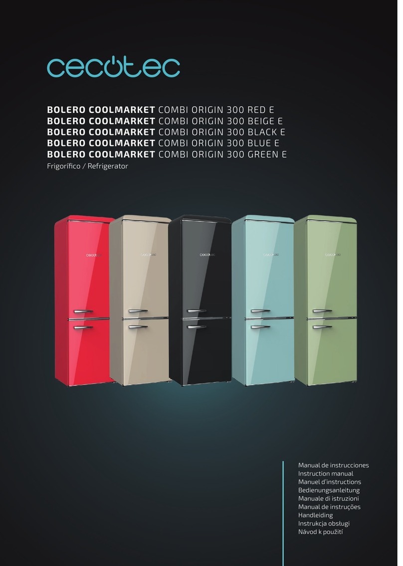 cecotec BOLERO COOLMARKET COMBI ORIGIN 300 RED E instruction manual