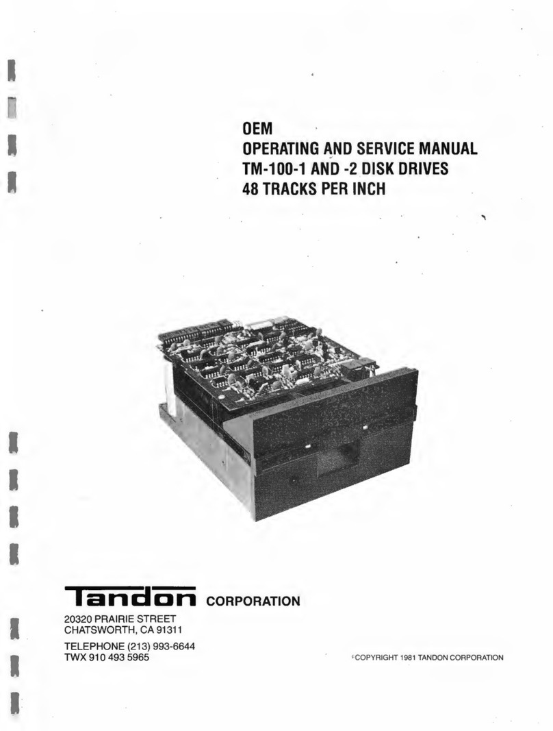 Tandon TM100-1 Operating and service manual