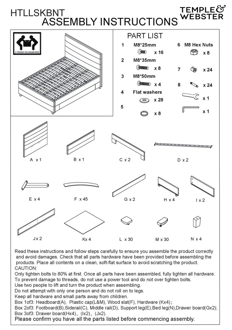 TEMPLE & WEBSTER HTLLSKBNT Assembly instructions TEMPLE & WEBSTER HTLLSKBNT Assembly instructions