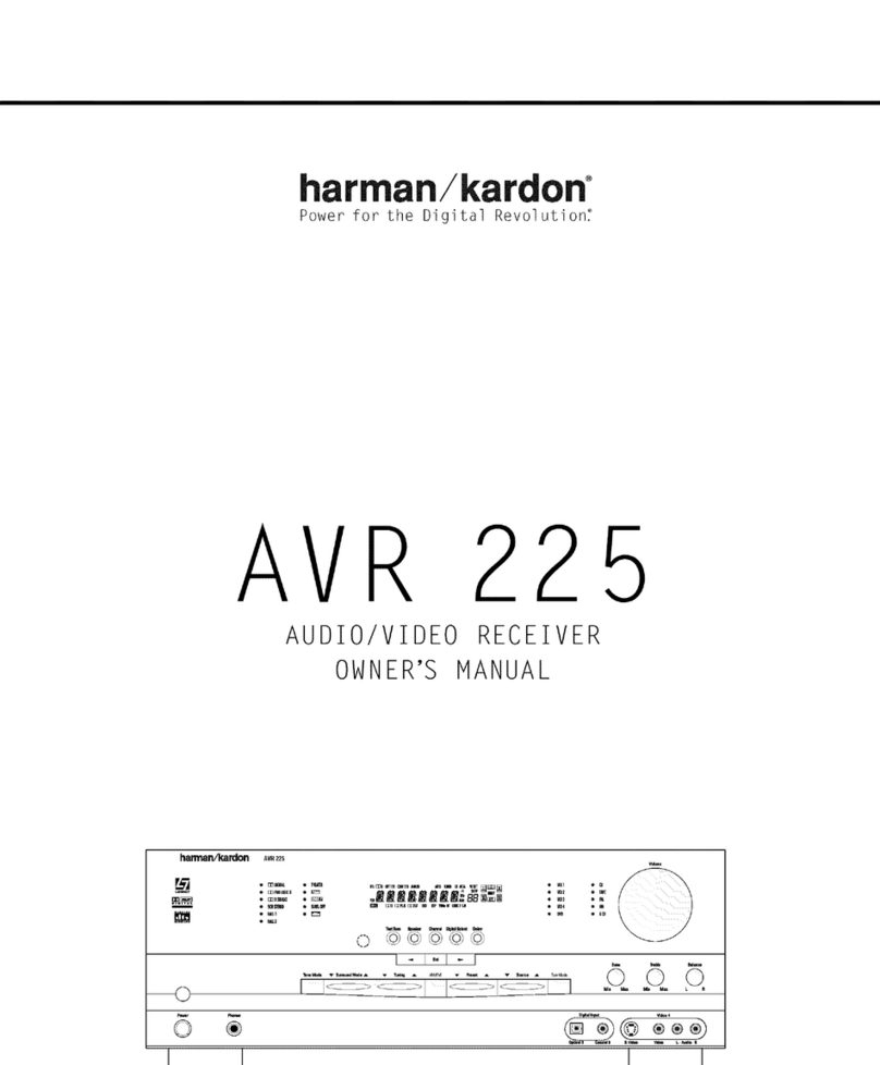 Harman Kardon AVR 225 owner's manual