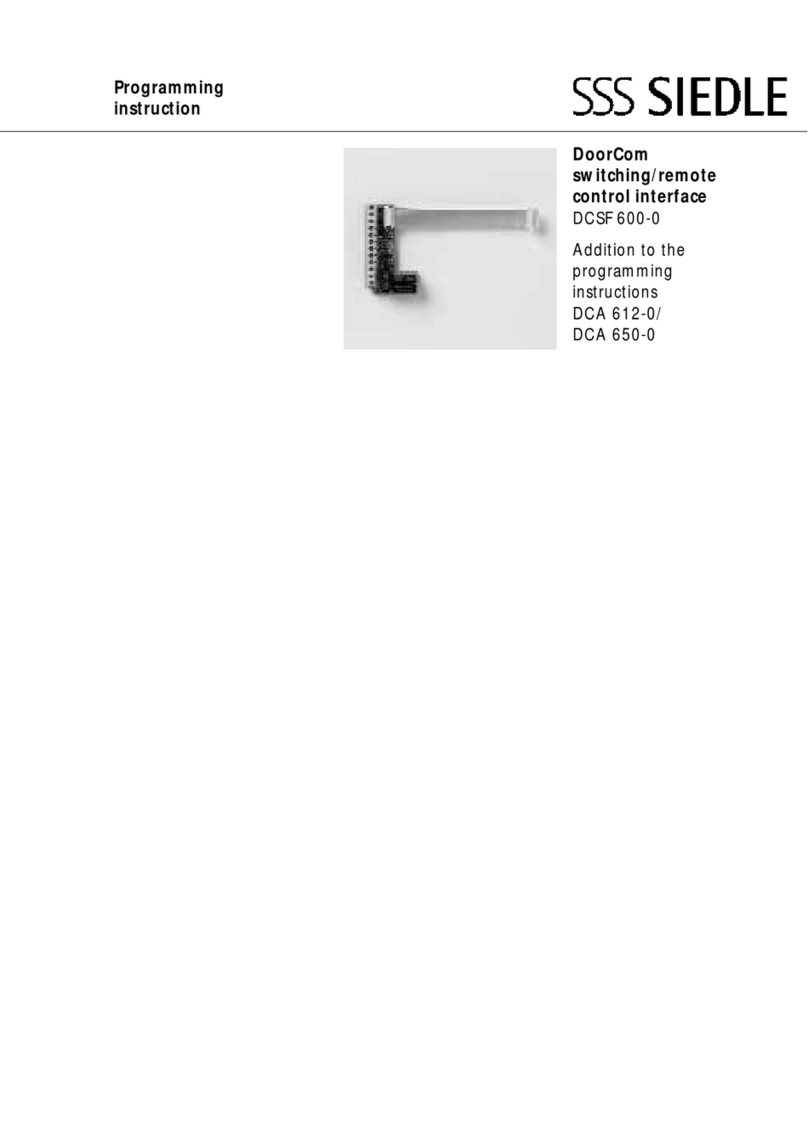 SSS Siedle DCSF 600-0 Programming Instruction