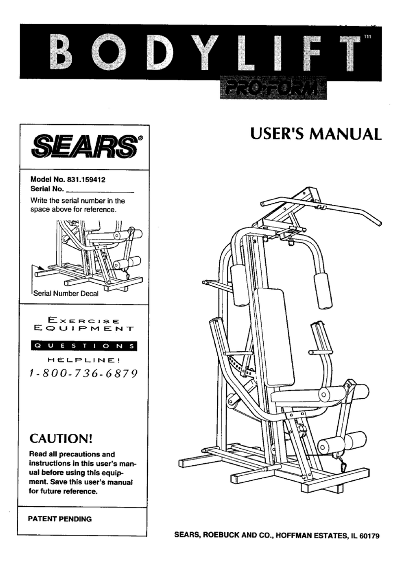 Pro-Form Bodylift 831.159412 user manual
