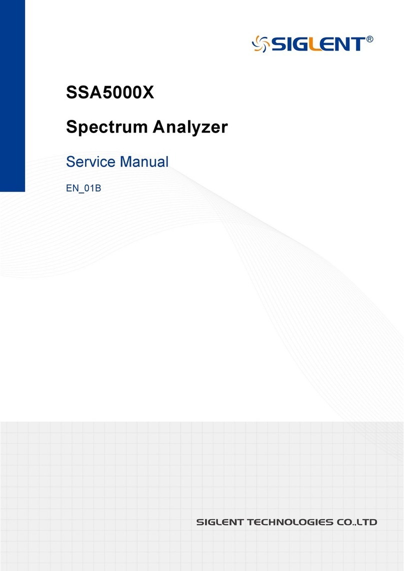SIGLENT TECHNOLOGIES SSA5000 Series User manual