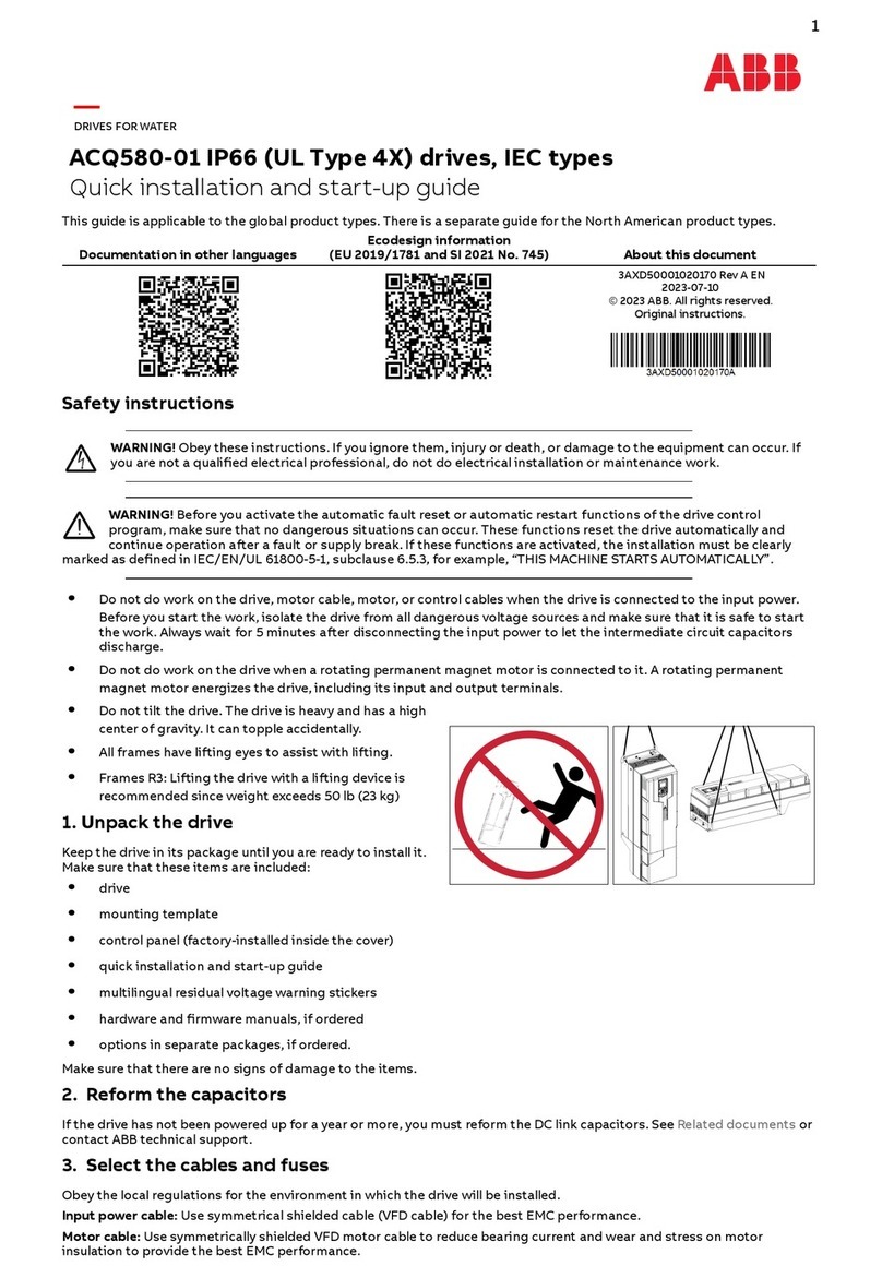 ABB ACQ580-01 Series Quick installation and start-up guide