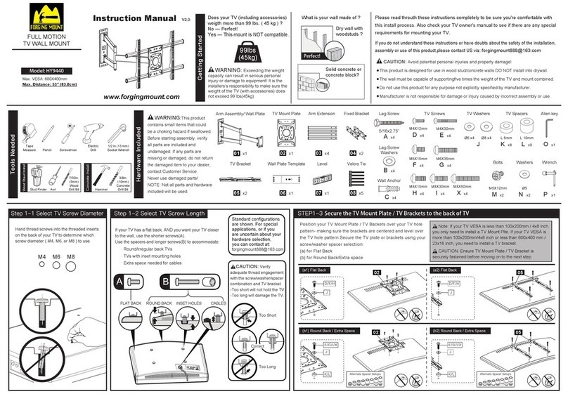 Forging Mount HY9440 User manual
